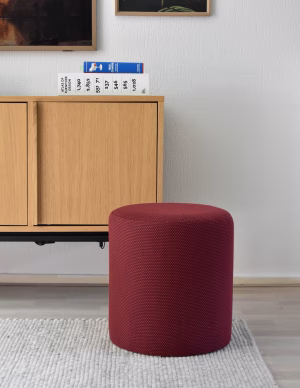 Poef in Kvadrat Drop stof – Ø37 cm x H40 cm