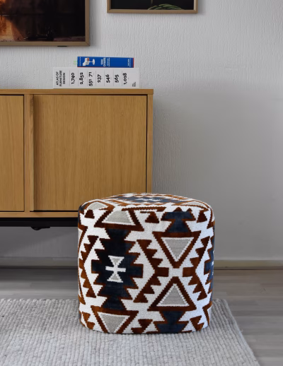 Poef in Guell lamadrid Asta stof – Ø37 cm x H40 cm