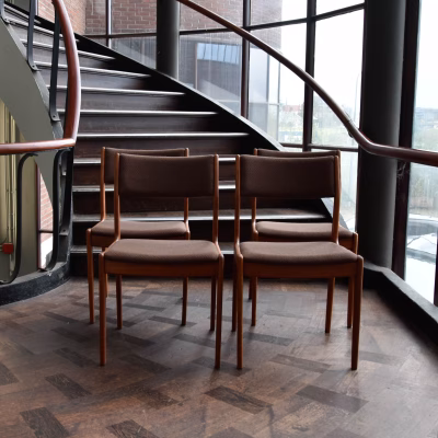 Set van 4 Teak stoelen Johannes Andersen